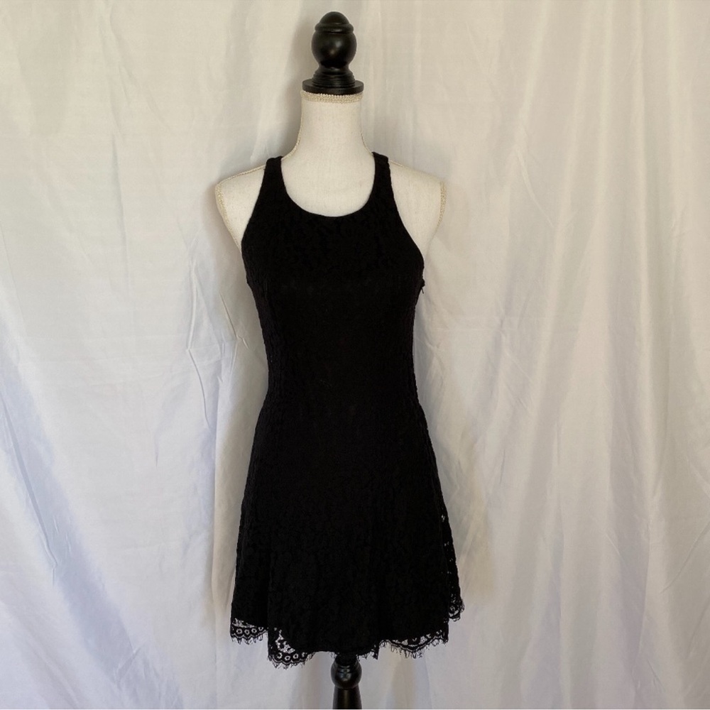 H & M Black Mini Lace Dress in Size 2